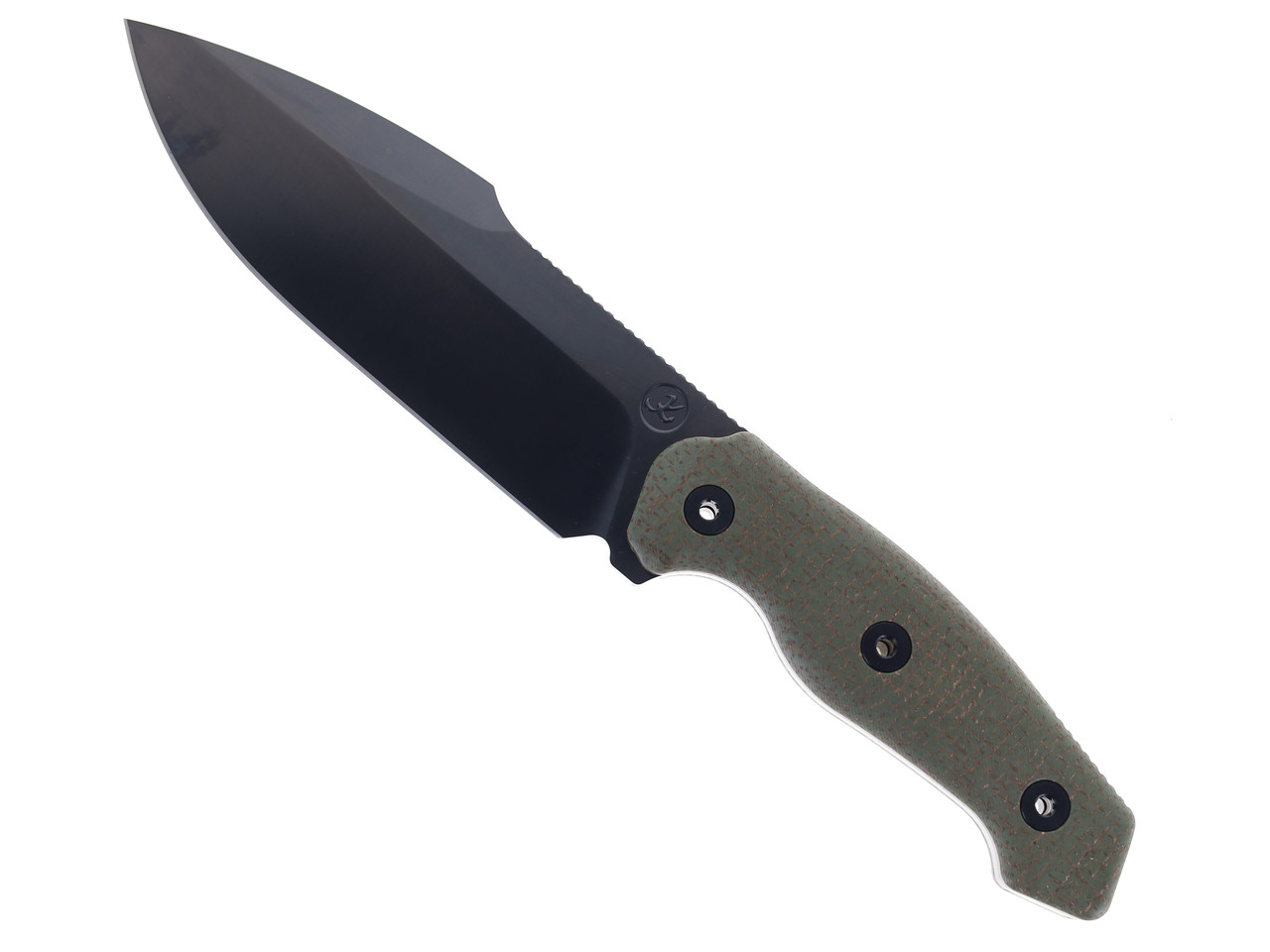 Kunwu Stiffy G Fixed Blade Knife Olive Green Micarta Handle ASSAB