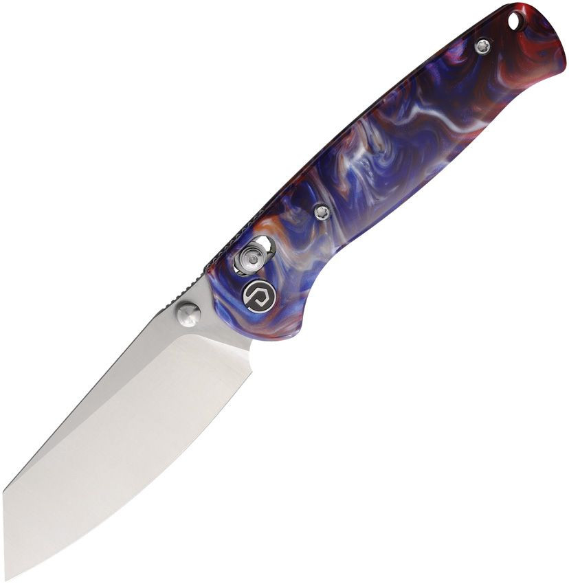 Defcon Artifact Axis Lock Folding Knife Blue/Red Resin Handle