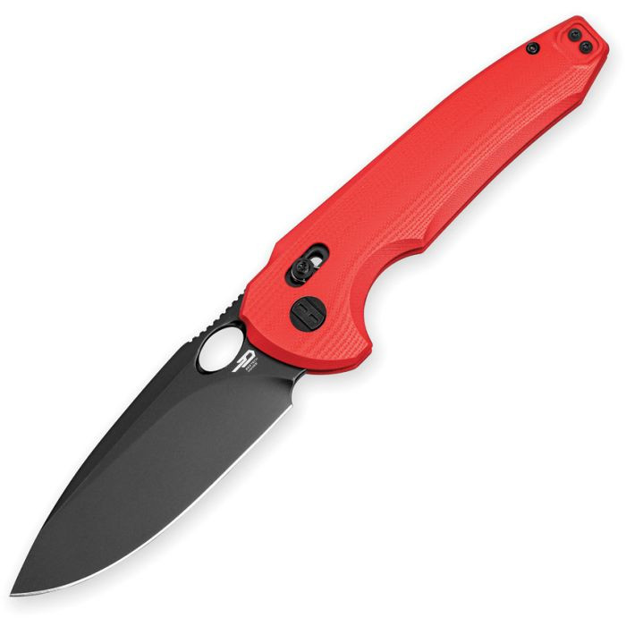 Bestech Noctar Folding Knife Red G10 Handle 14C28N Drop Point