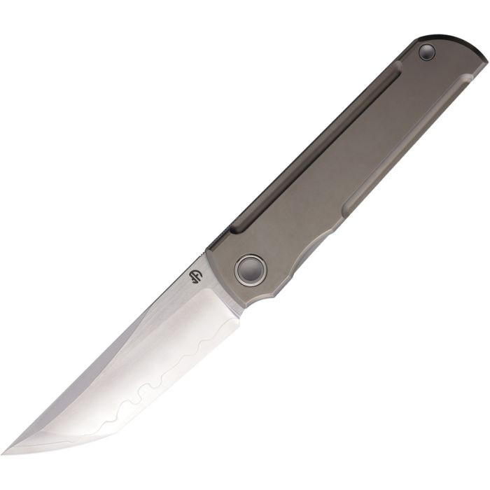 North Mountain Blade Chop Folding Knife Satin Titanium Handle SLD