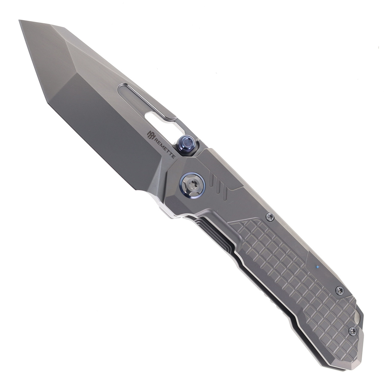 ポニー Remette RT-Cool Leopard Folding Knife Gray Titanium Handle M390