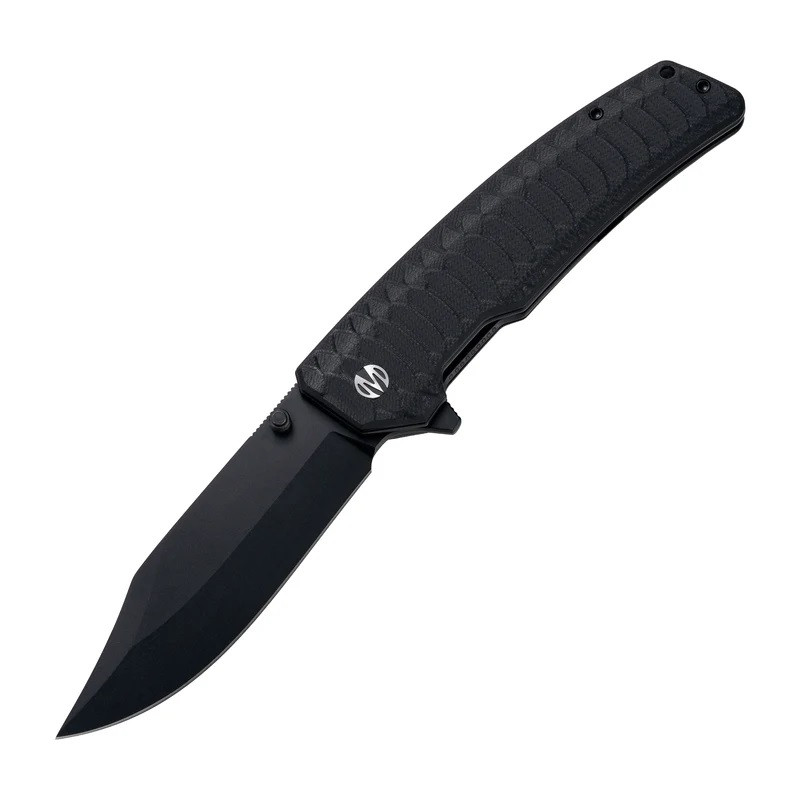Molsect Jungle Folding Knife Black G10 Handle 14C28N Bowie Plain