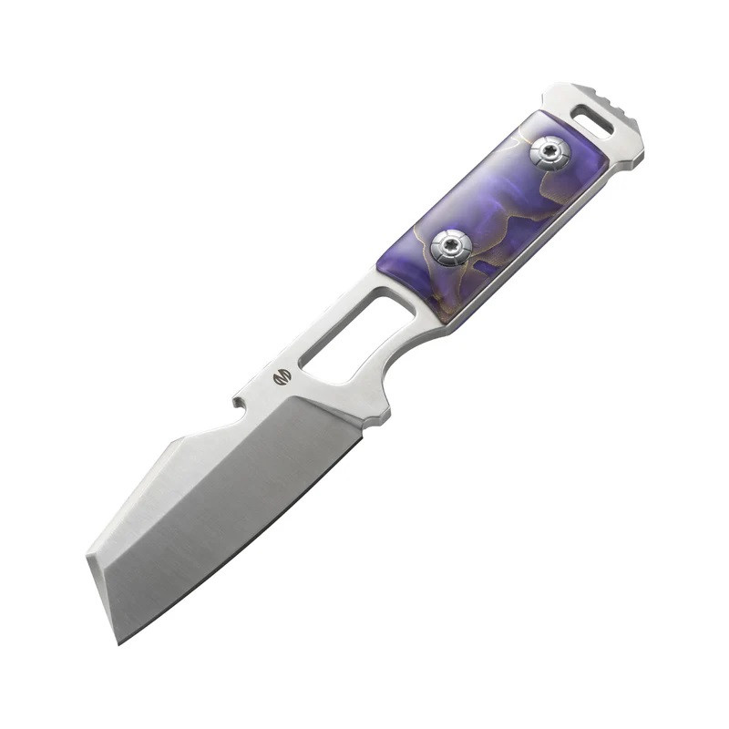 Molsect NOIZ Fixed Blade Knife Purple Copper Foil Resin Handle