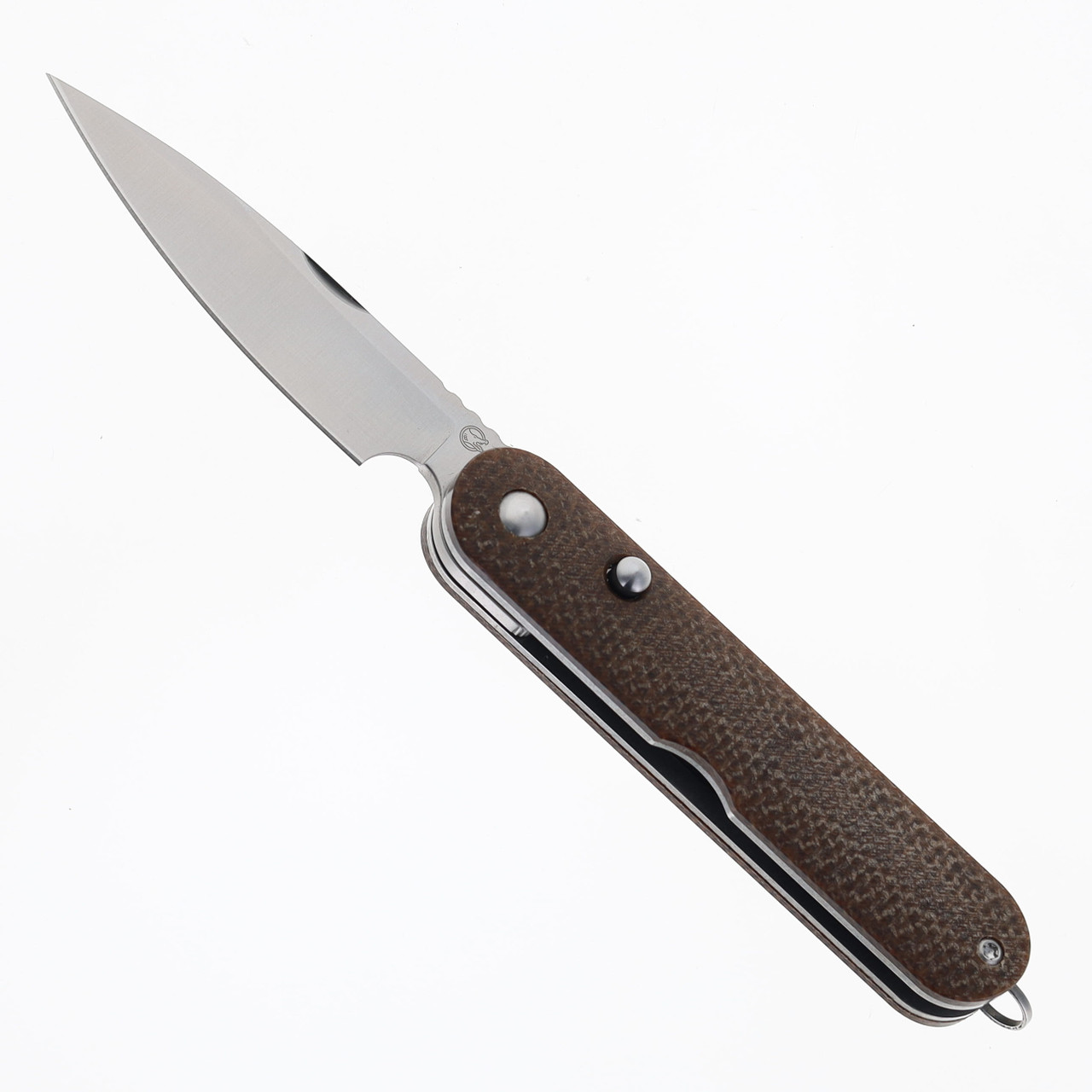 Rapax Kiki Folding Knife Brown Micarta Handle VG-10 Drop Point