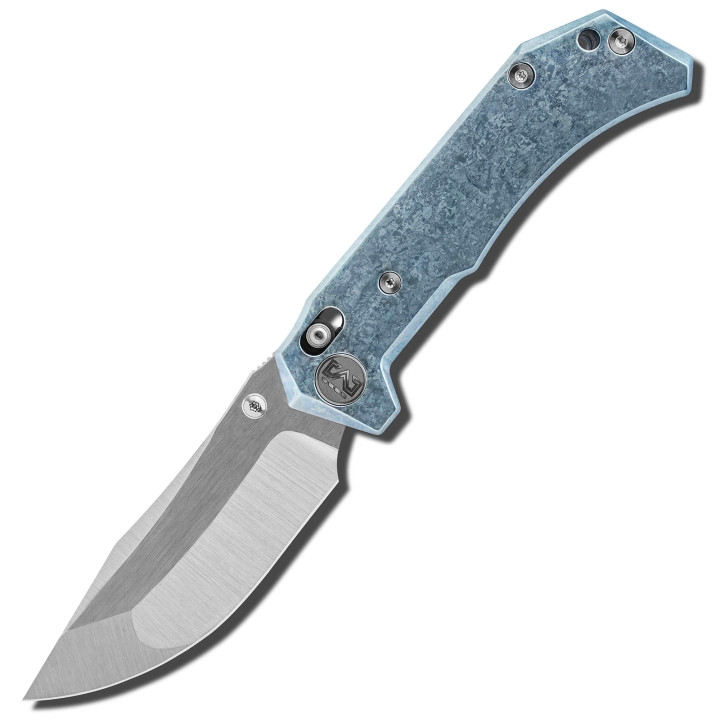 Miguron Knives Artep Folding Knife Blue Crystal Titanium Handle