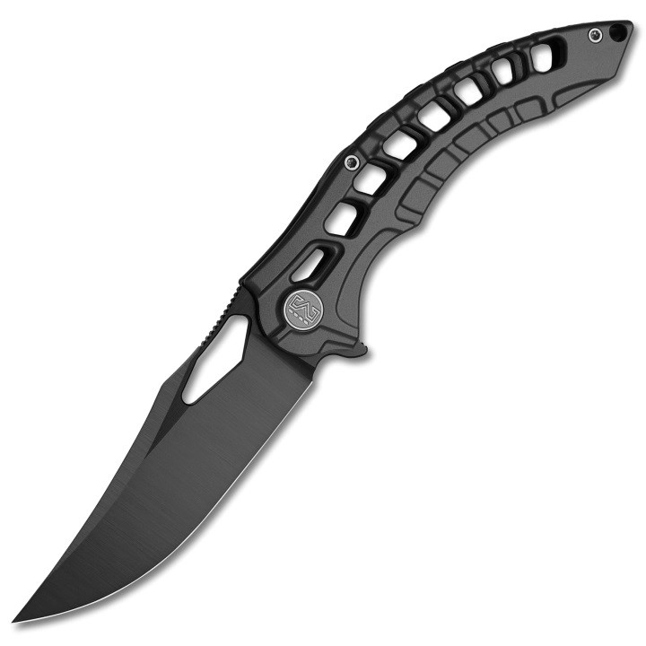 その他 momo Miguron Geloty Folding Knife Grey PVD Titanium Handle Vanax Drop