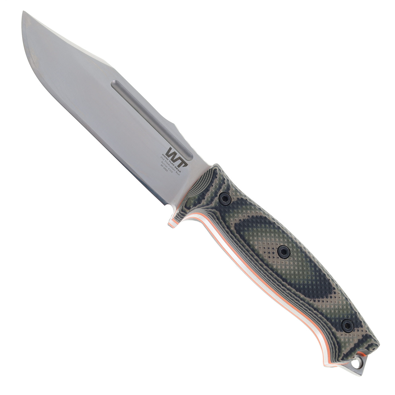 Work Tuff Gear Asset Fixed Blade Knife Jungle Camo G10 Handle K329