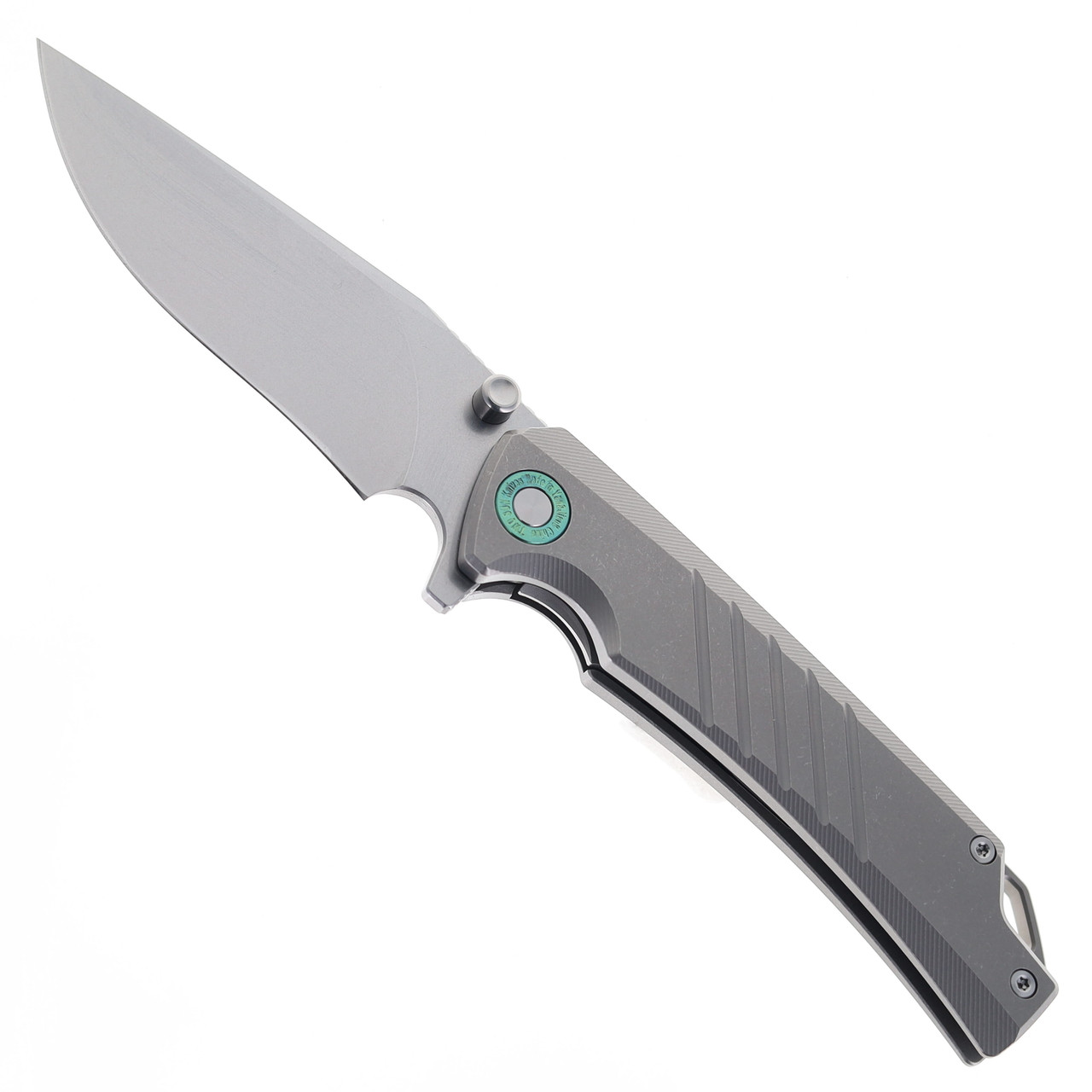シュナイダーMK2リム無し TwoSun Wong Folding Knife Titanium Handle Drop Point 14c29n