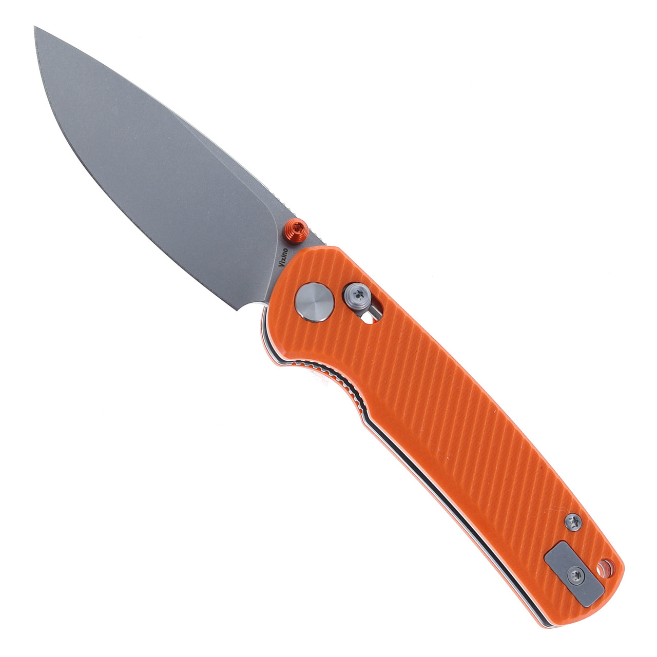 Vixino Knives Rockshark Folding Knife Orange G10 Handle 14c28n