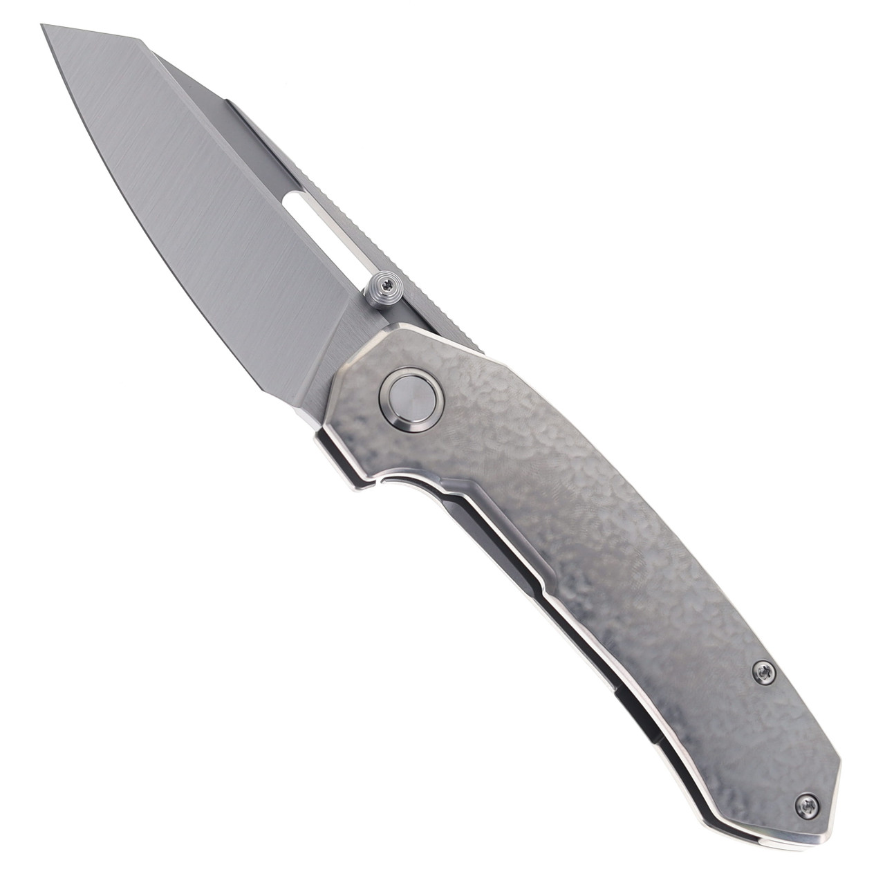 Mowl tentacle（テンタクル） wolf gray TacKnives Intruder Folding Knife Polished Titanium Handle Belt