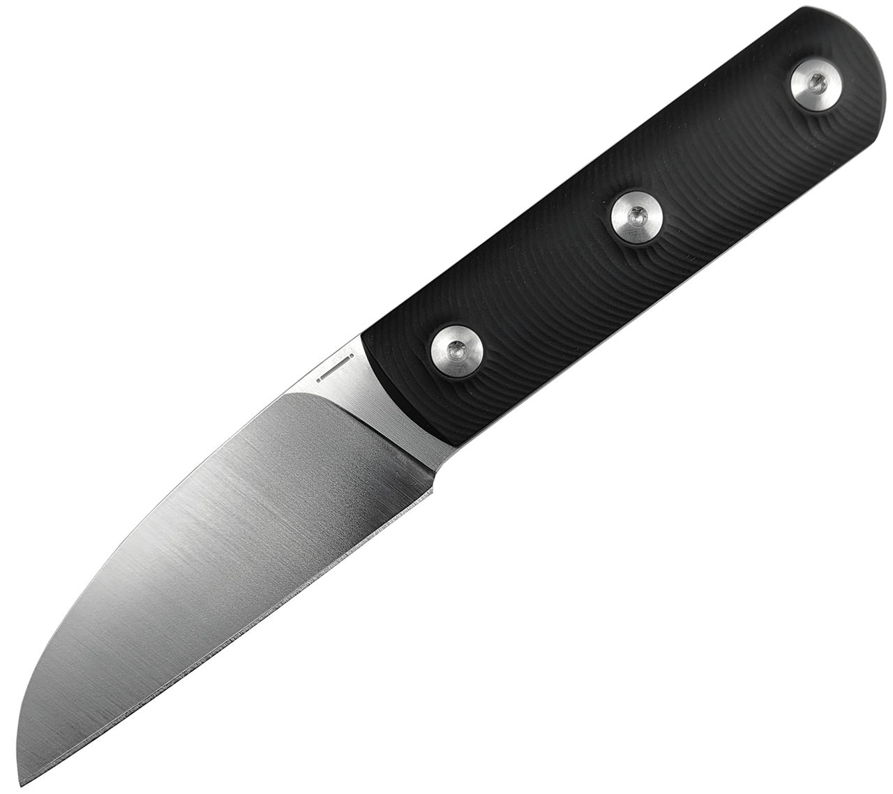 Straight Line Ally Fixed Blade Black Titanium Handle M390 Plain
