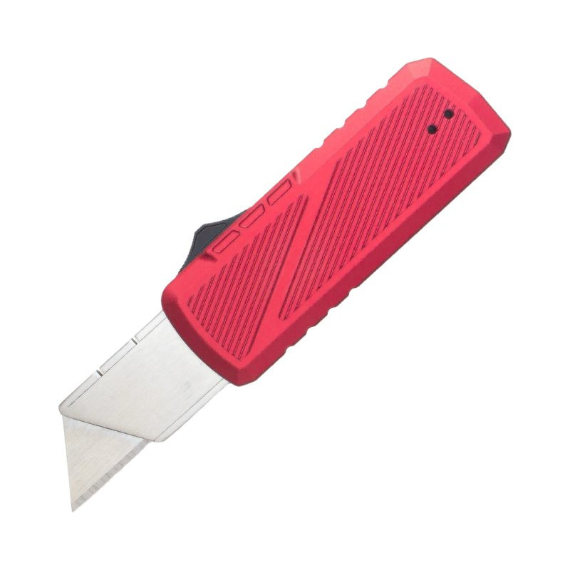 TacKnives Zipper OTF Automatic Utility Knife Red Aluminum Handle