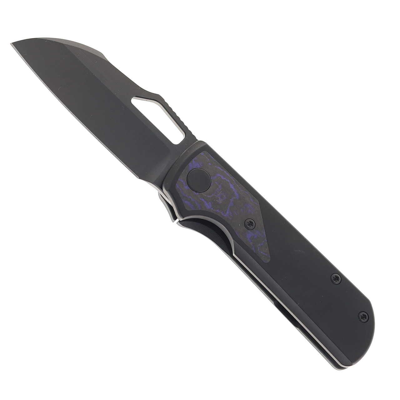 Divo Knives Premium Pony Stout Folding Knife Blackwashed Titanium