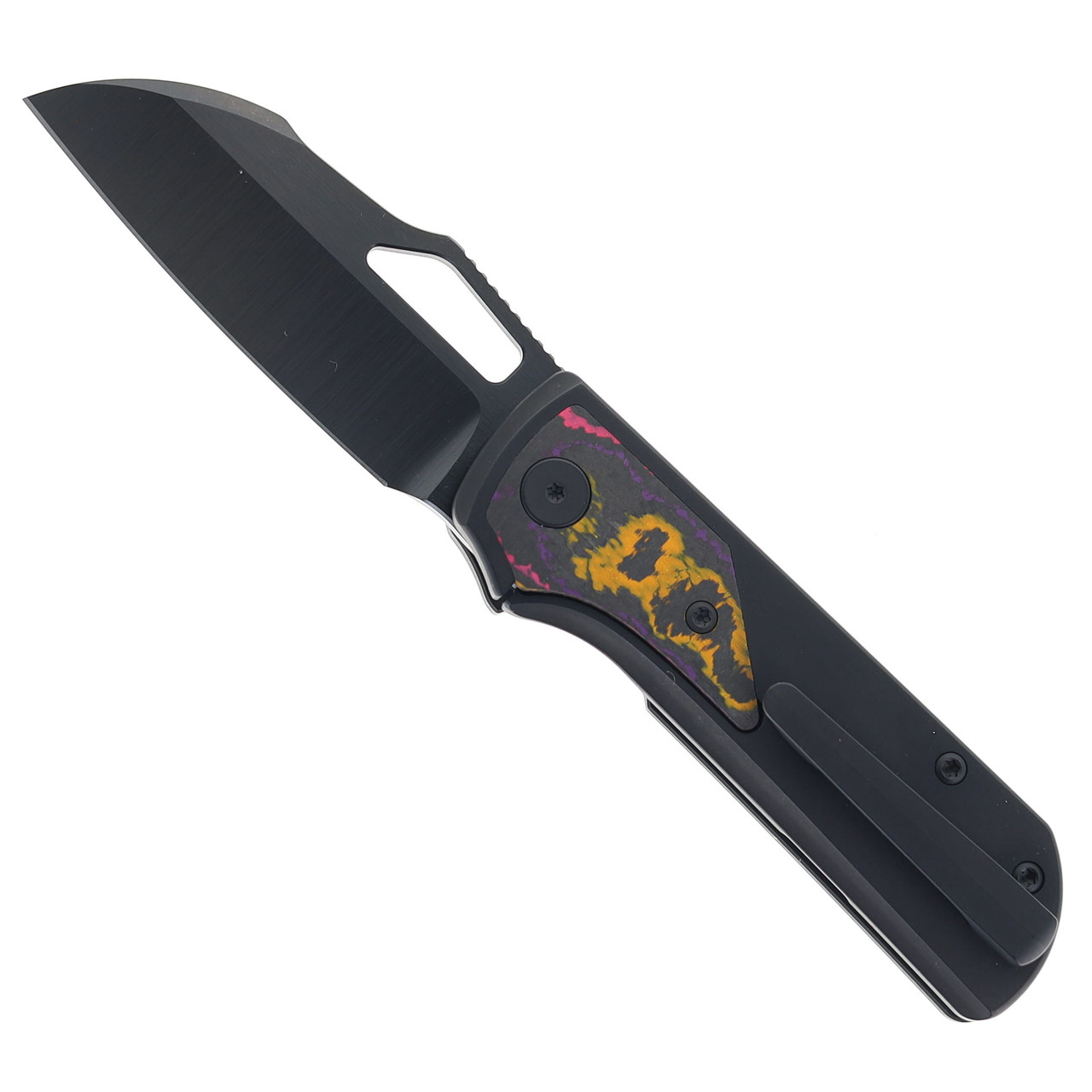 Divo Knives Premium Pony Stout Folding Knife Blackwashed Titanium