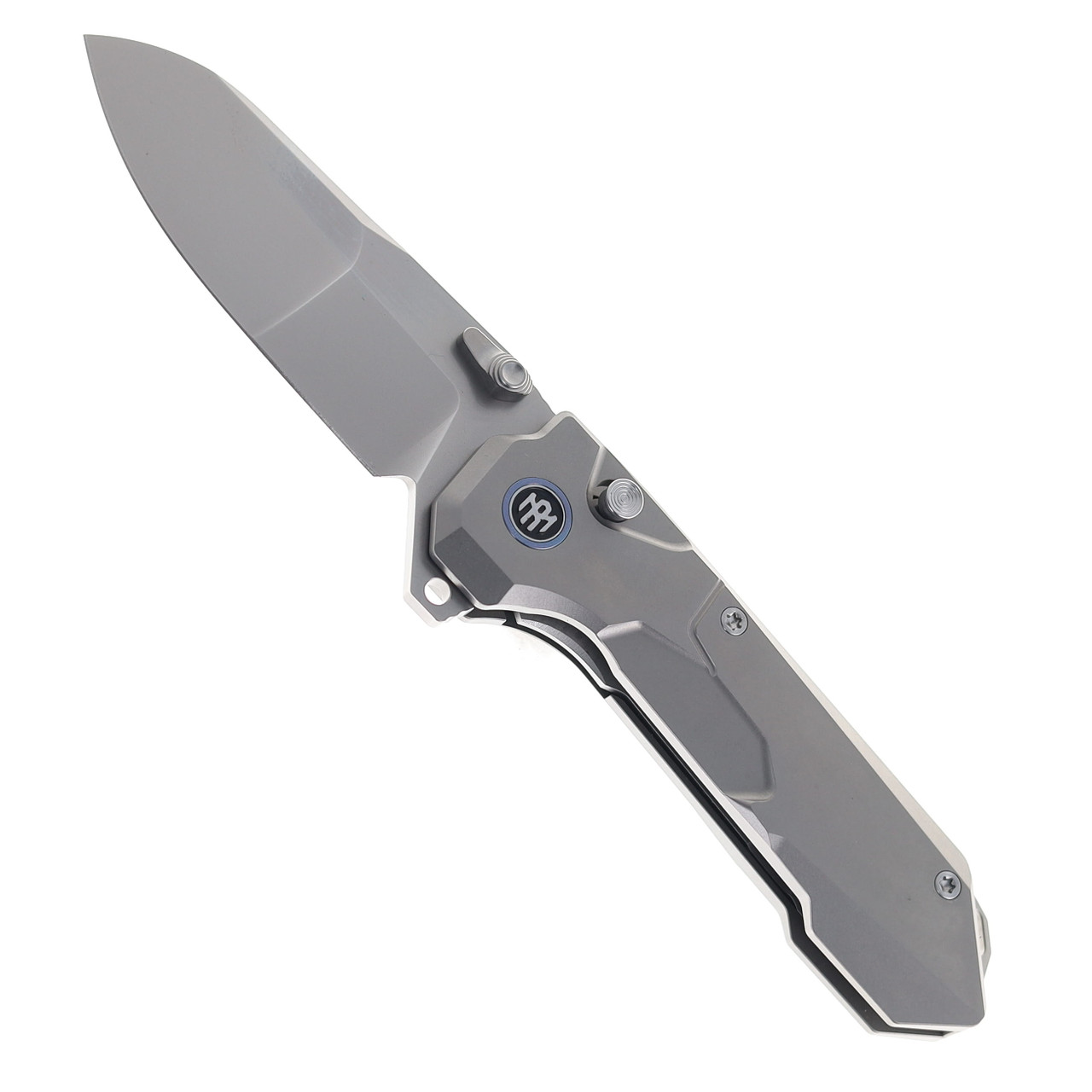 Remette Cosmic Folding Knife Grey Titanium Handle M390 Plain Edge