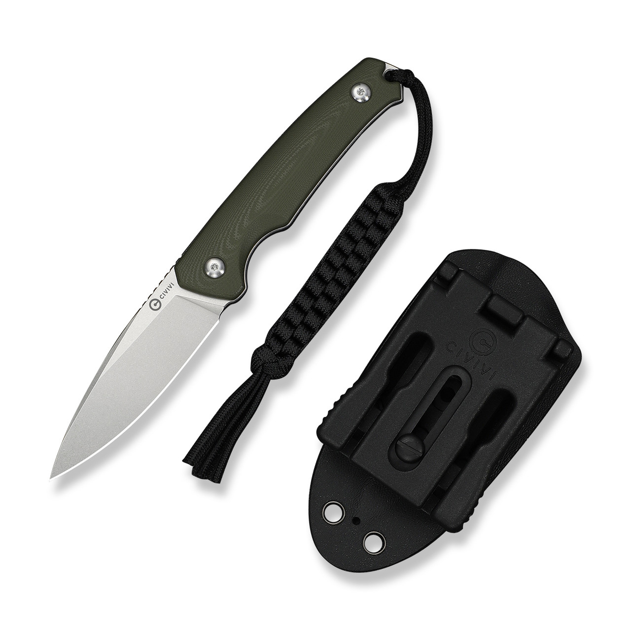Civivi Altus Fixed Blade Knife OD Green G10 Handle 14C28N Plain