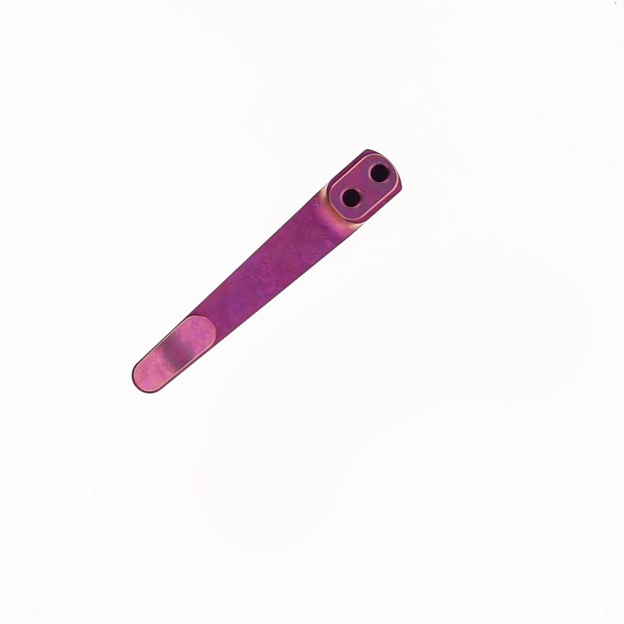 Divo Pony Stout V2 Crystalized Pink Titanium Pocket Clip - White