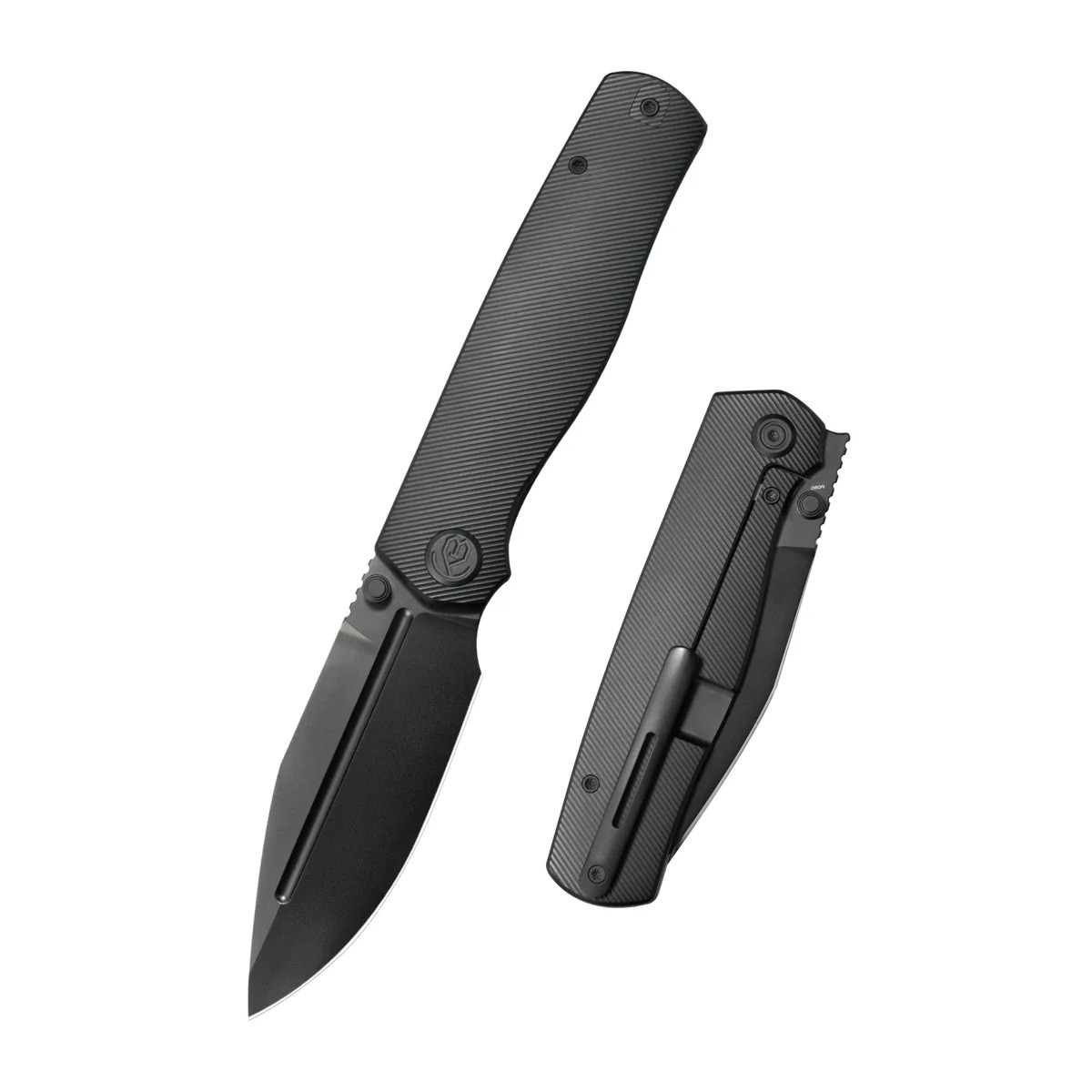 KB Albatross Folding Knife Black Titanium Handle M390 Clip Point