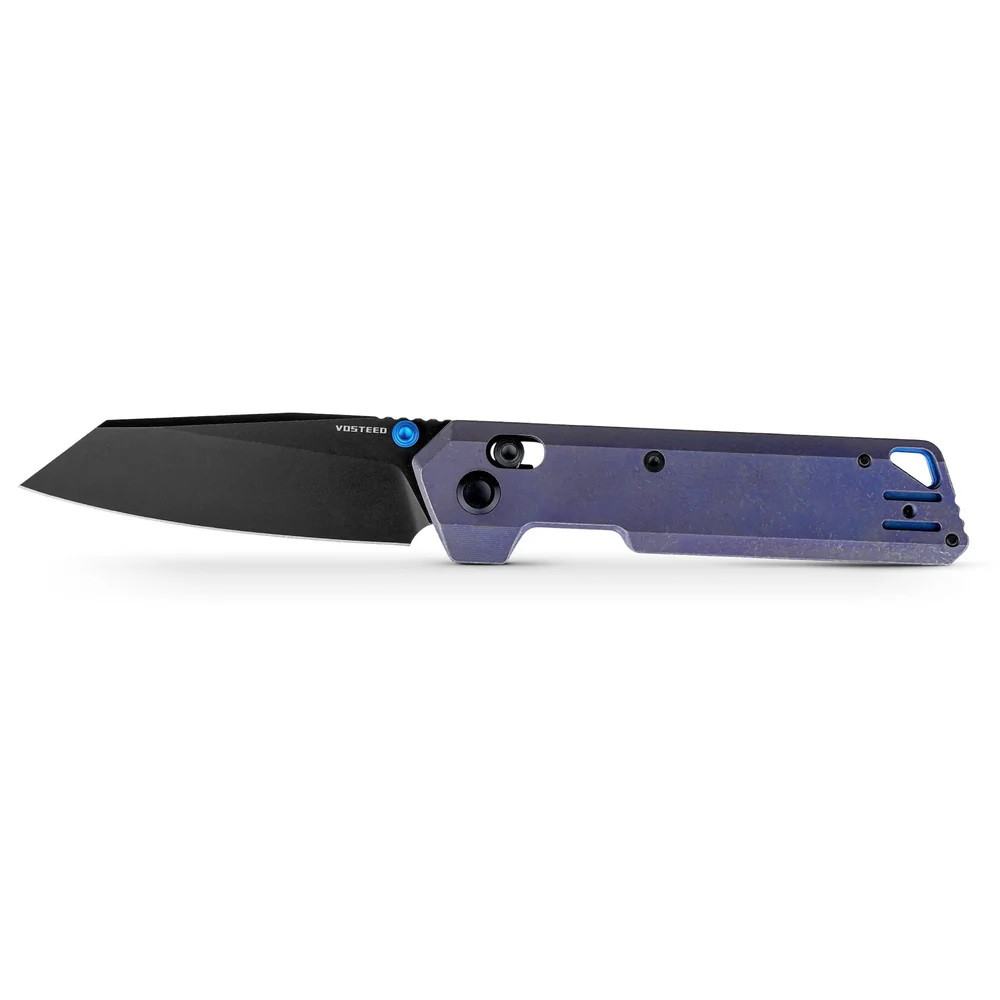 Vosteed Parallel Folding Knife Purple Titanium Handle S35VN