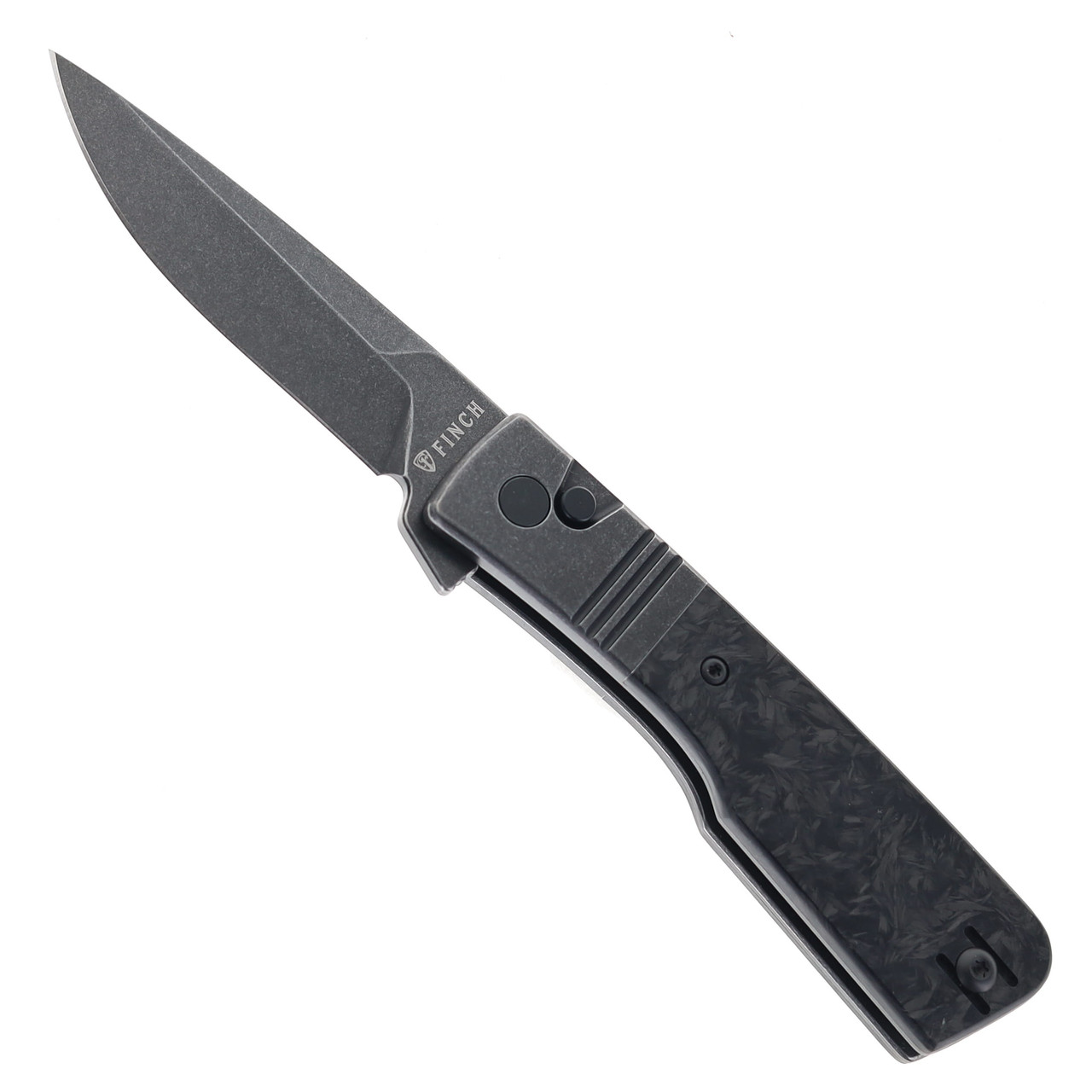 Finch Knives El Camino Folding Knife Shredded Carbon Fiber Handle