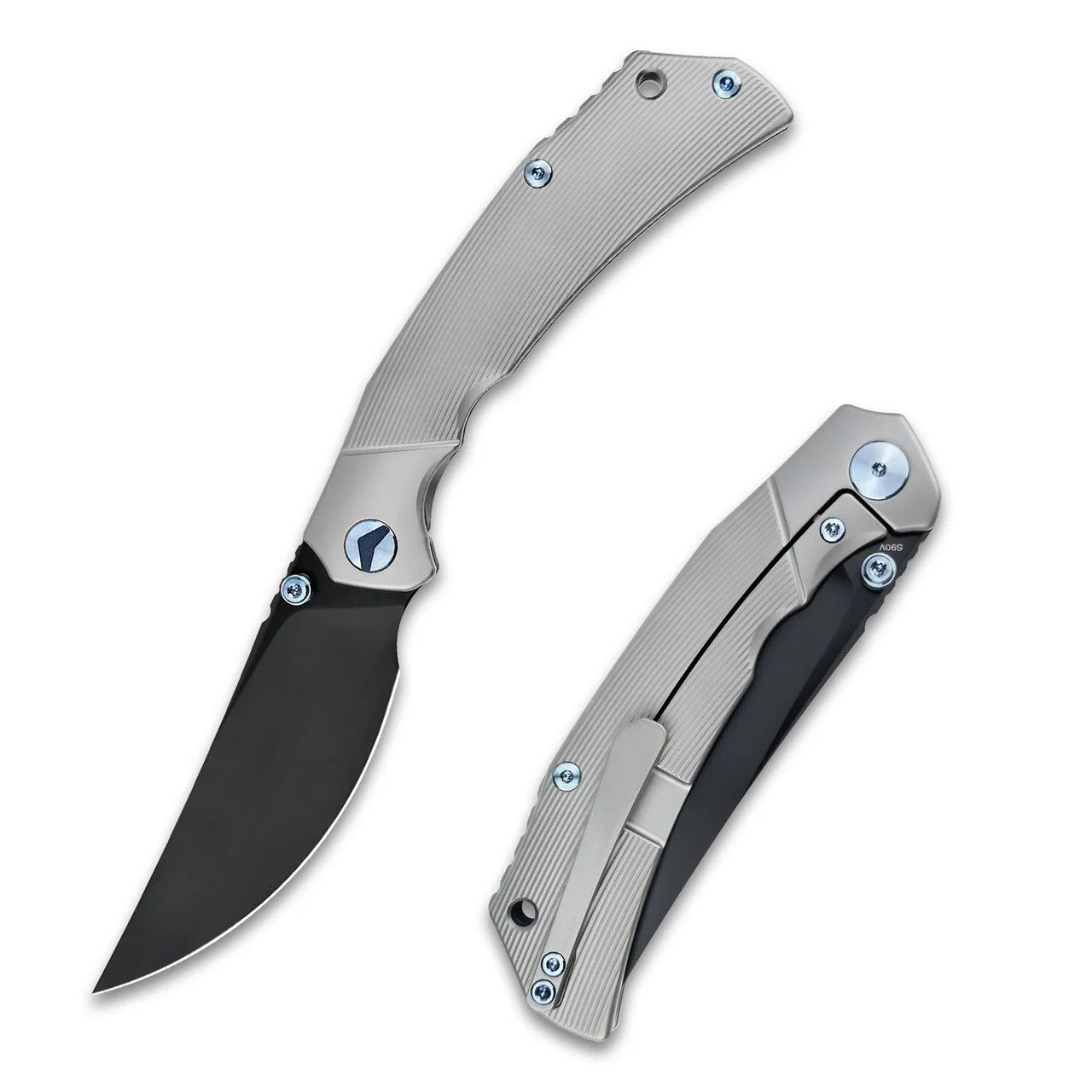 セラピム リファイナー FerraMonster Reaver Folding Knife Beadblast Titanium Handle S90V