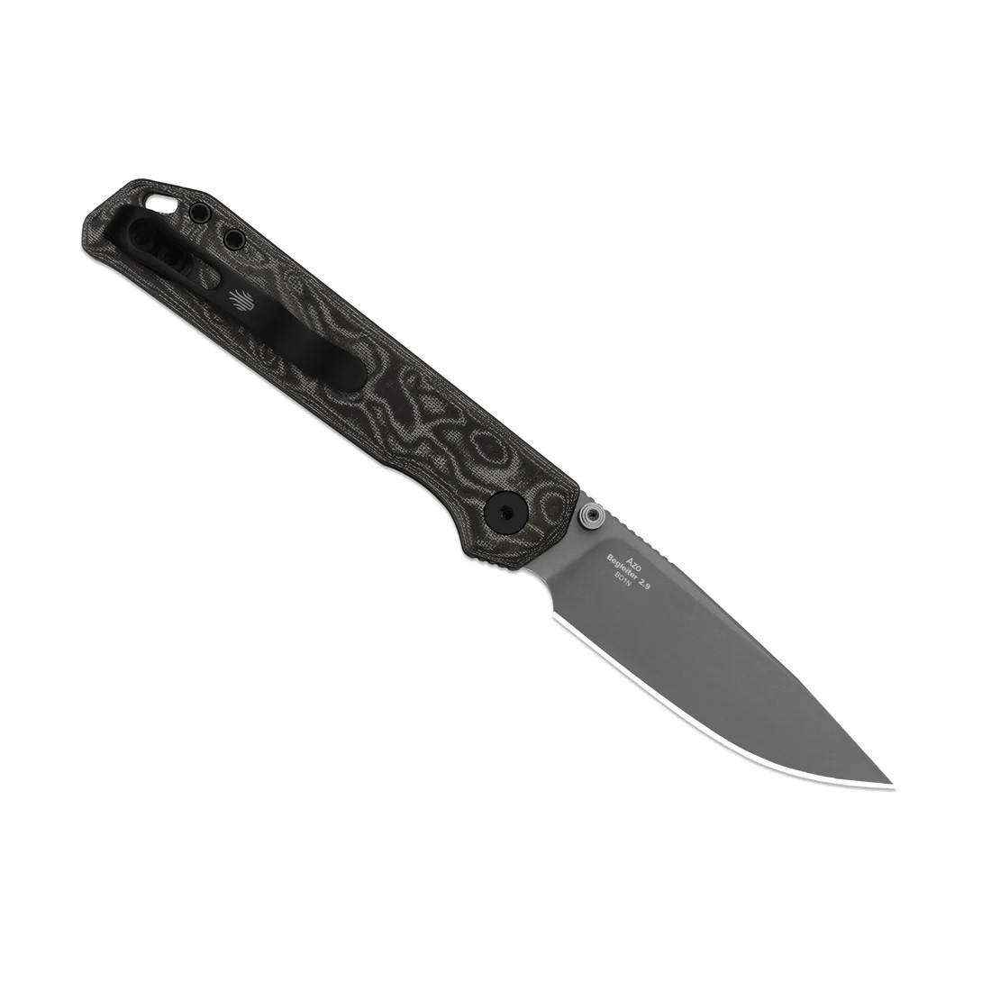 Kizer Begleiter 2.9 Folding Knife Black/White Vortex Pattern