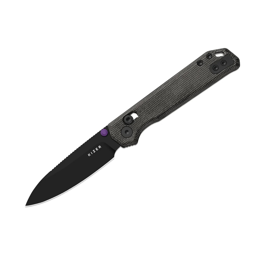 Kizer Begleiter 2.9 Folding Knife Black Norplex UltreX™ Micarta