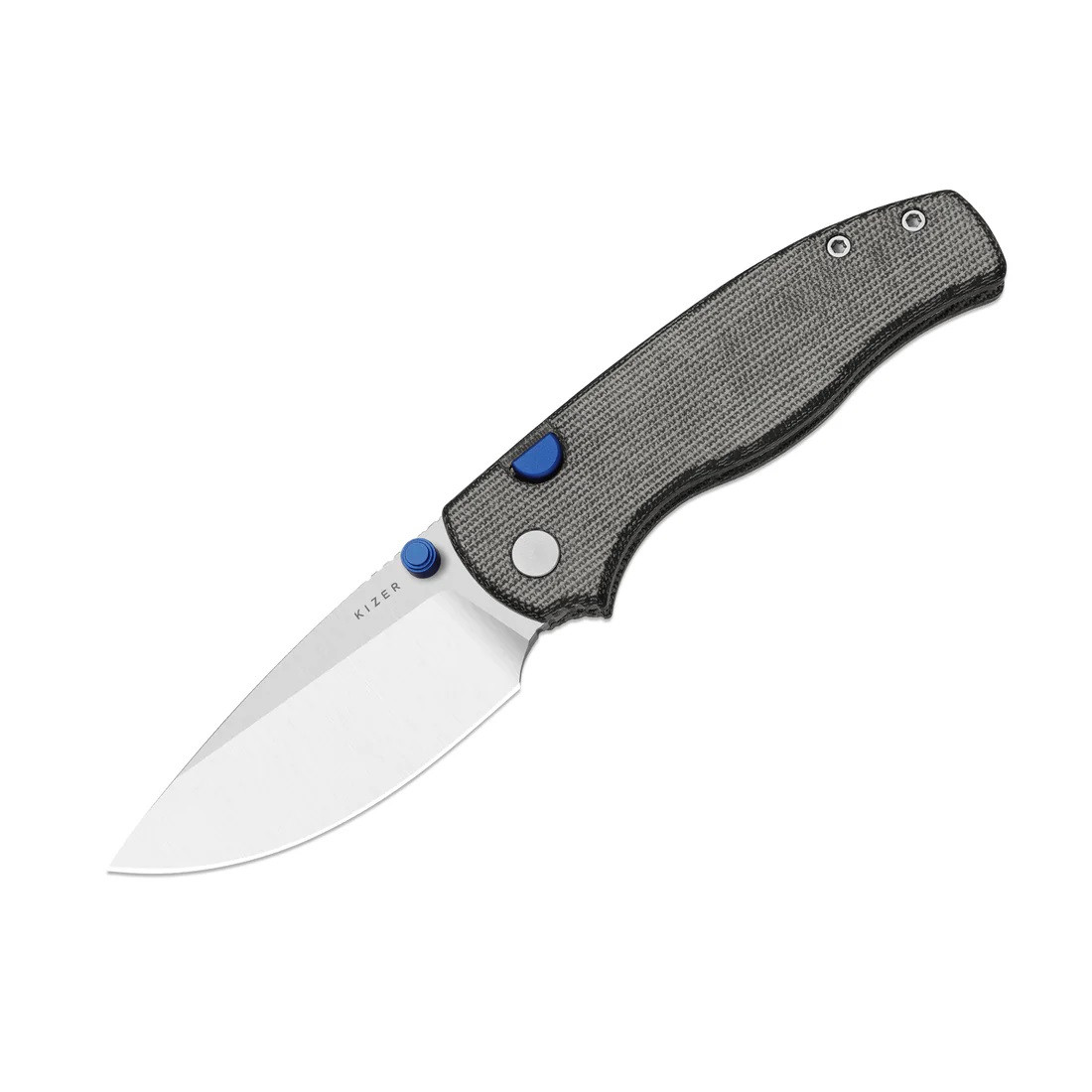 Kizer Glaux Folding Knife Black Norplex UltreX™ Micarta Handle