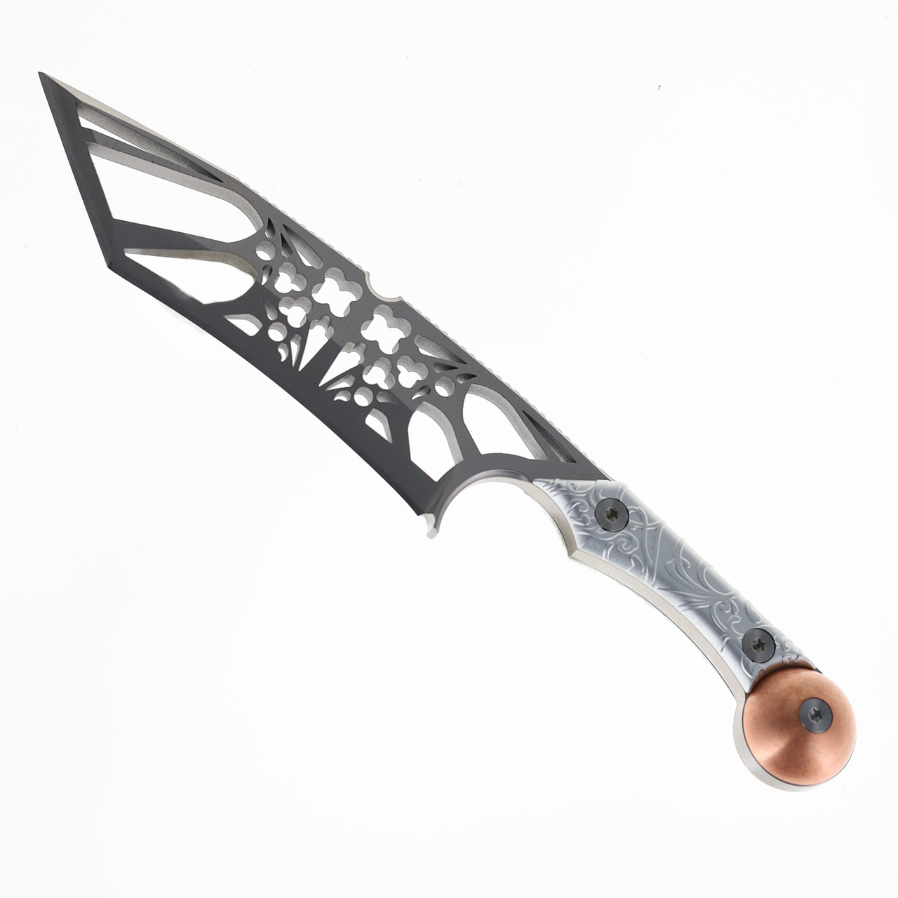 Midgards Lenore Fixed Blade Knife Copper Ball Titanium Handle