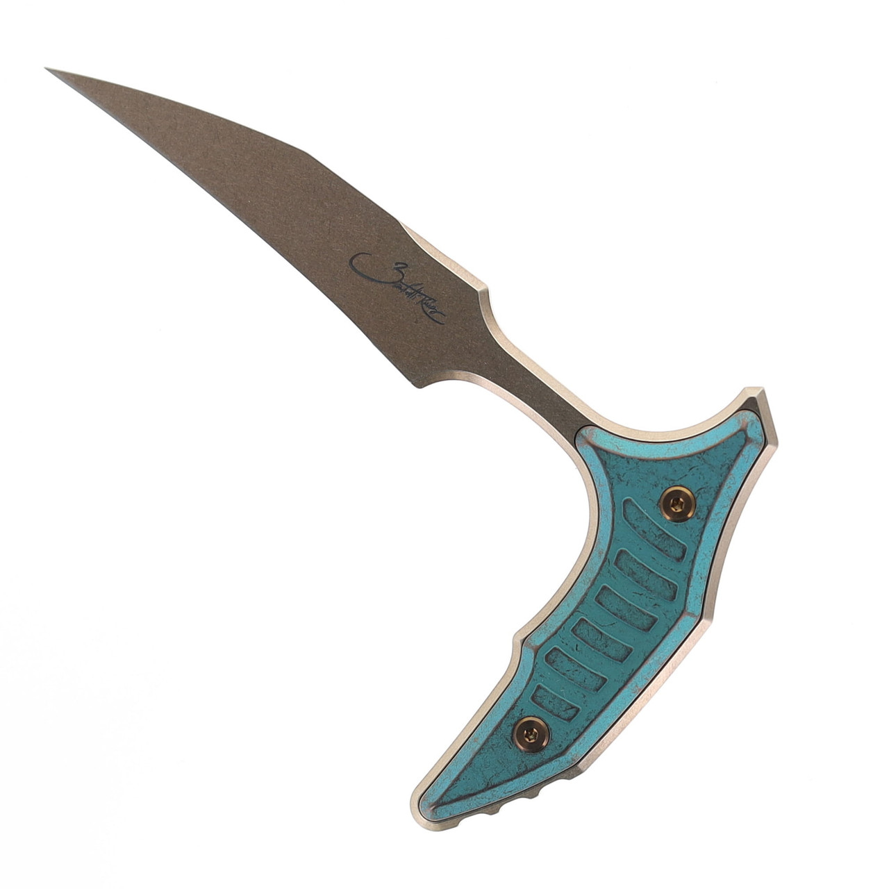 Microtech Bastinelli Bee Fixed Blade Marfione Select Antique Green