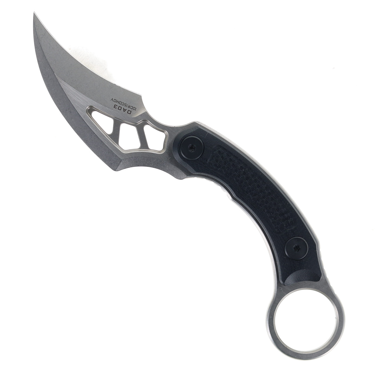 Maxace Snow Wolf Fixed Blade Knife Black G10 Handle 10Cr15CoMoV