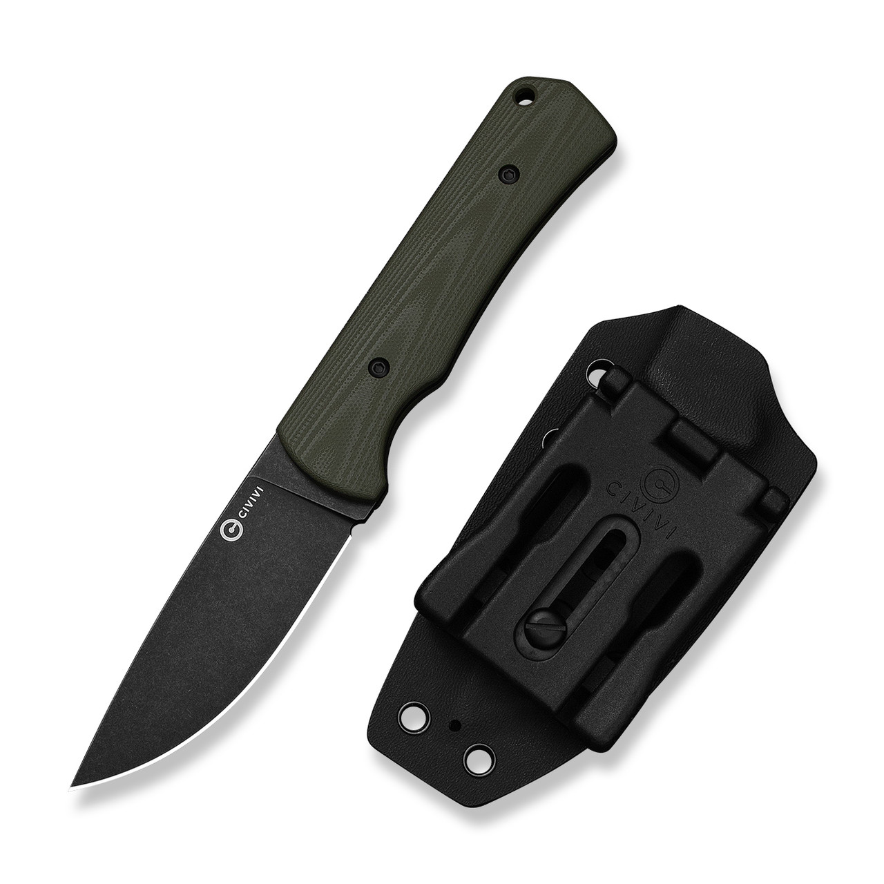 Civivi Jencks Fixed Blade Knife OD Green G10 Handle 14C28N Plain