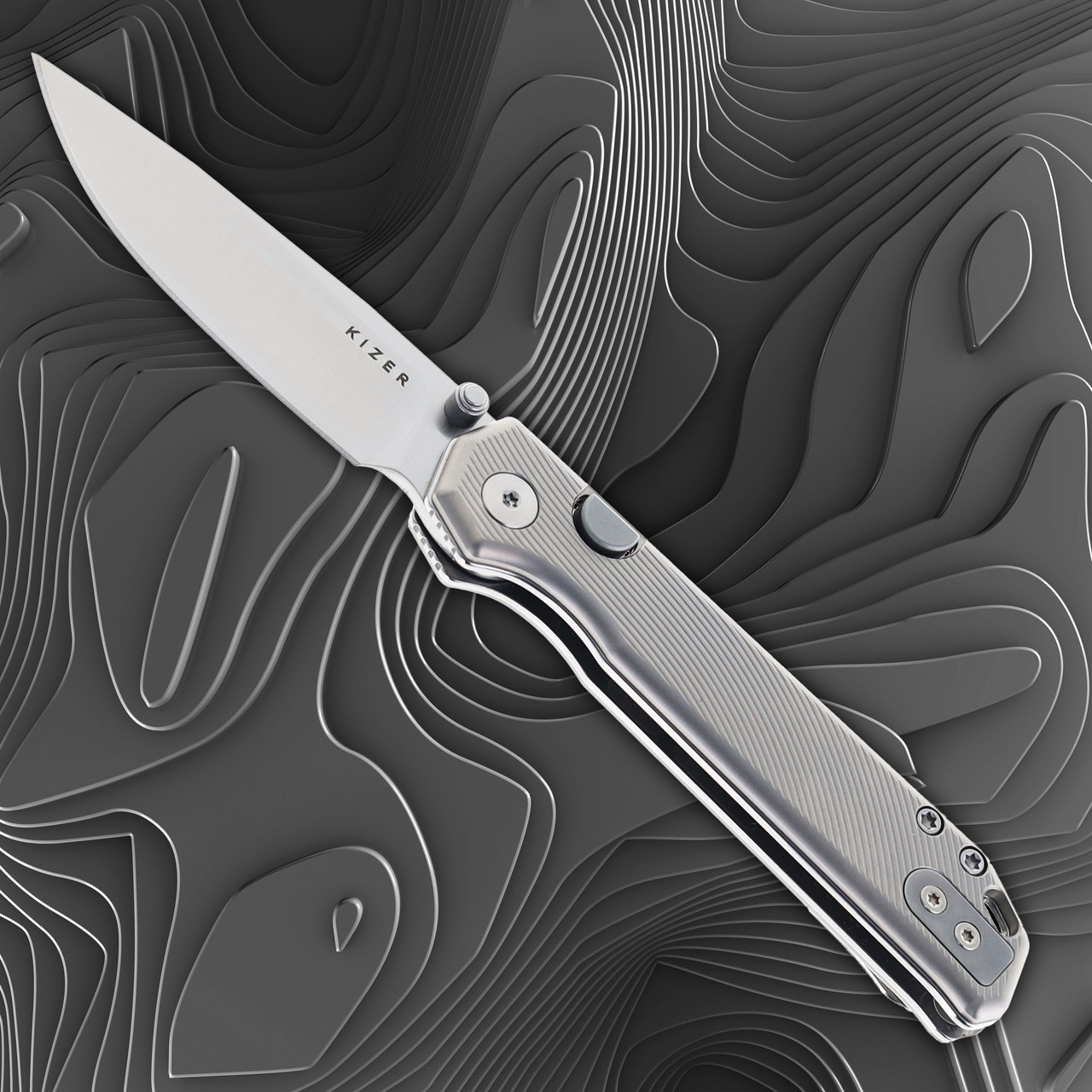 Kinページ② WMK Exclusive Kizer Begleiter 2.9 Folding Knife Textured Titanium