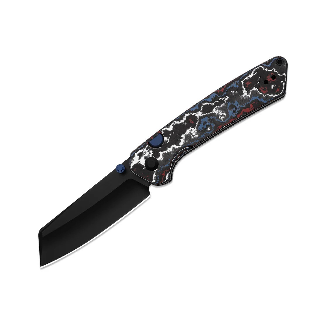 Dimaglia Cravatte ネッカチーフ Kizer Madrac Folding Knife Fat Carbon Nebula Handle S45VN