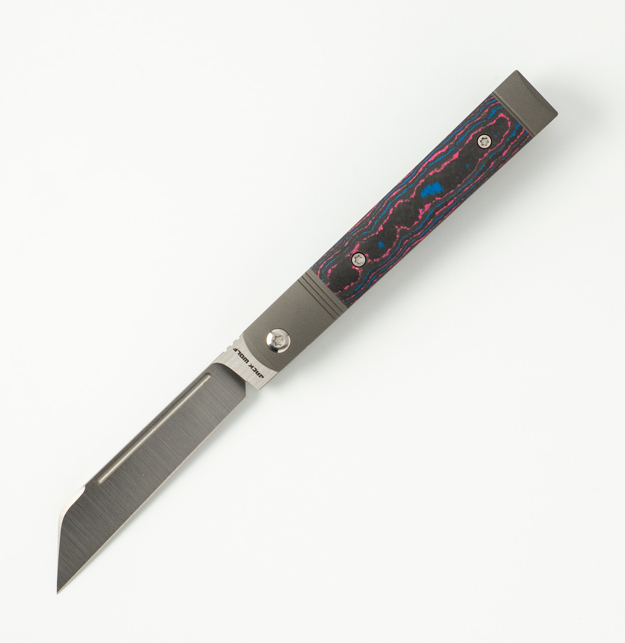 『美品』LIVRE WING98 FinoAir Jack Wolf Knives Feelbetter Jack Folding Knife CamoCarbon Miami