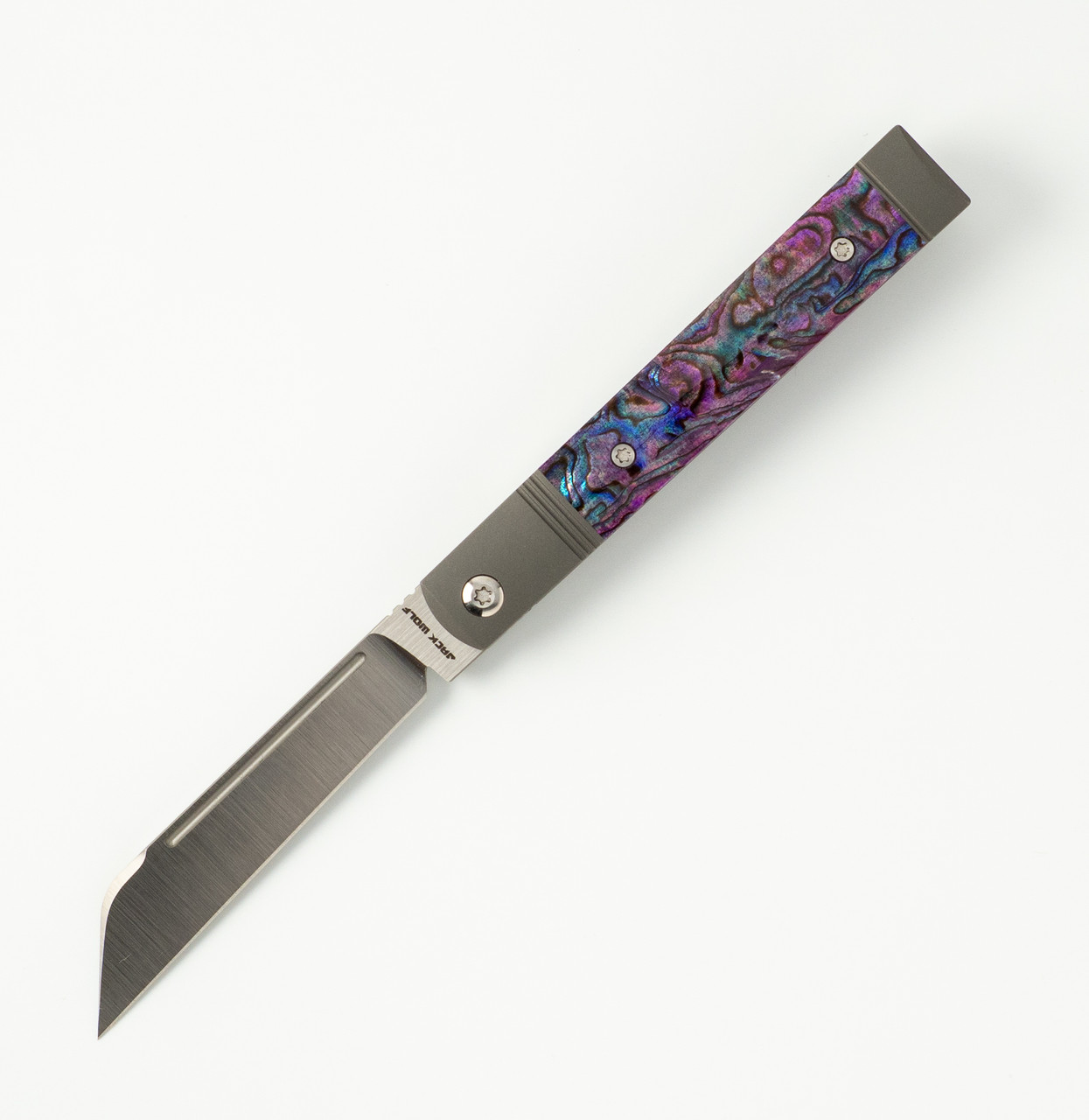 Jack Wolf Feelbetter Jack Folding Knife Purple Abalone Handle S90V