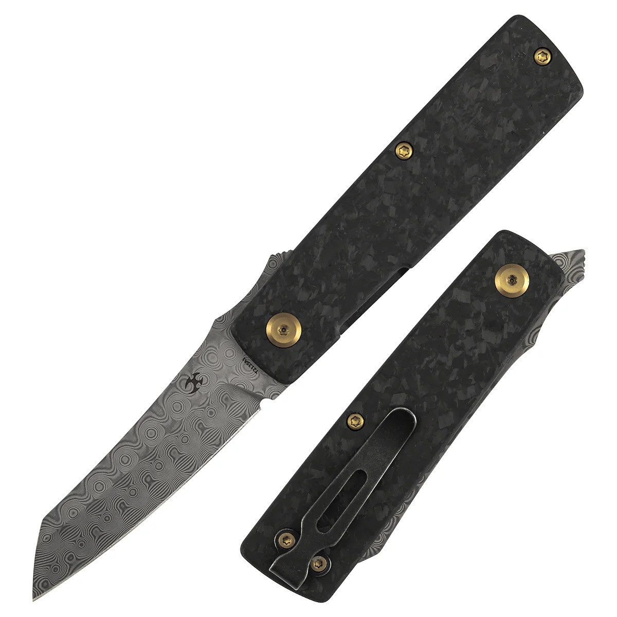 Kansept Higonokami Folding Knife Shred Carbon Fiber Handle