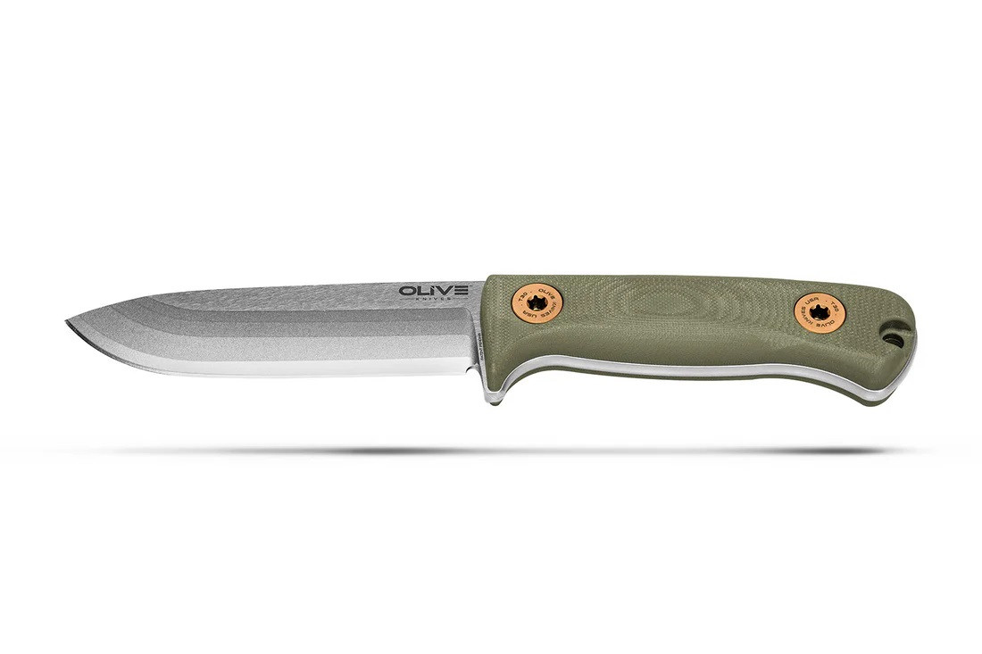 Olive Knives Arbor Fixed Blade Knife Green G10 Handle Elmax Drop