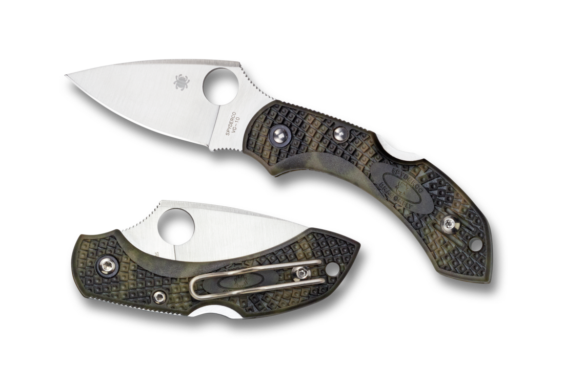 Spyderco DRAGONFLY 2 Pocket Knife Zome Green FRN Handle C28ZFPGR2