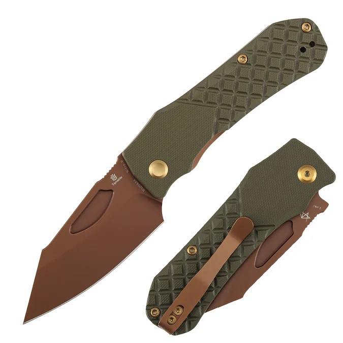 Tenable Loki Folding Knife Olive Green G10 Handle Nitro-V