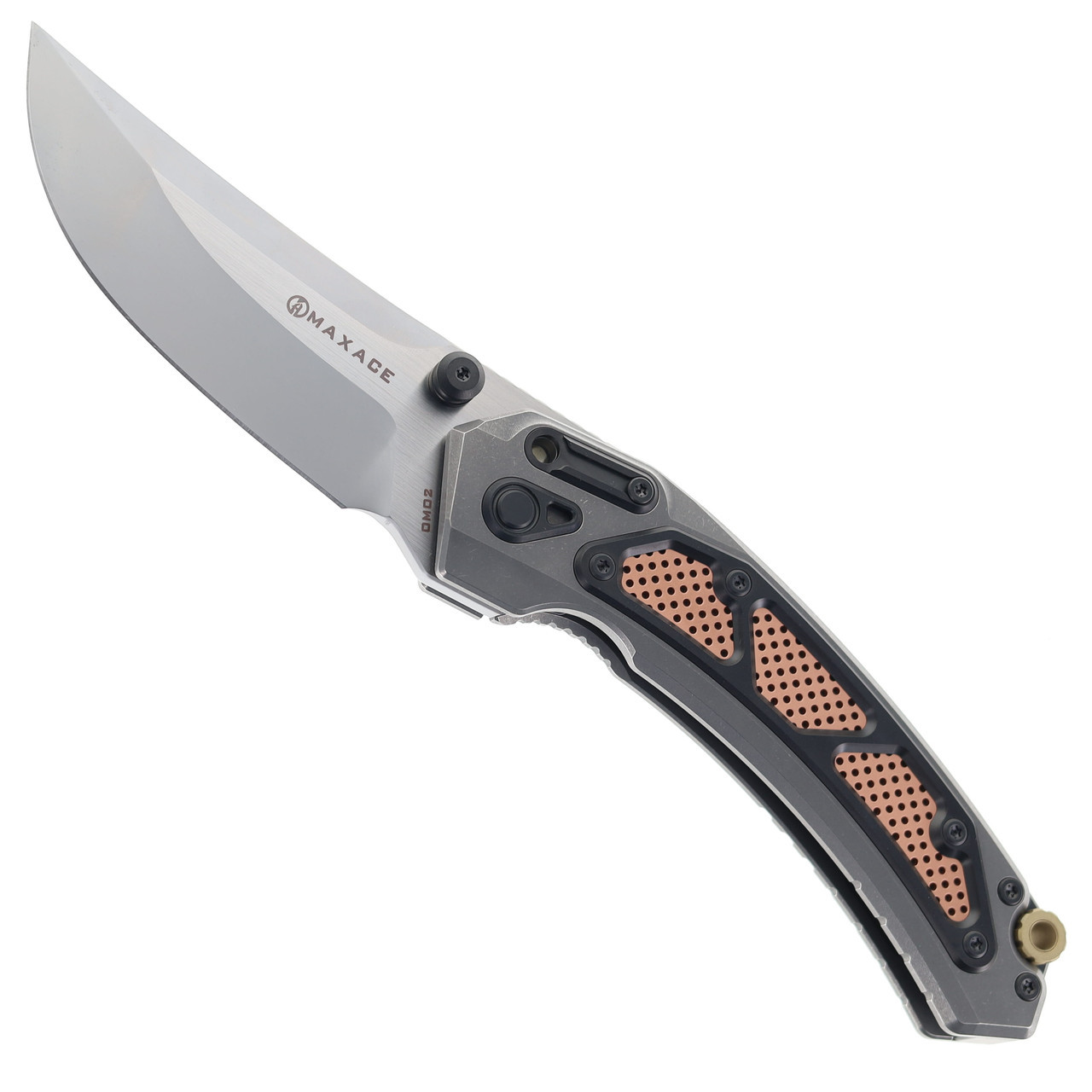 Maxace Blacklight 01 Folding Knife Titanium/Brass/Copper Handle