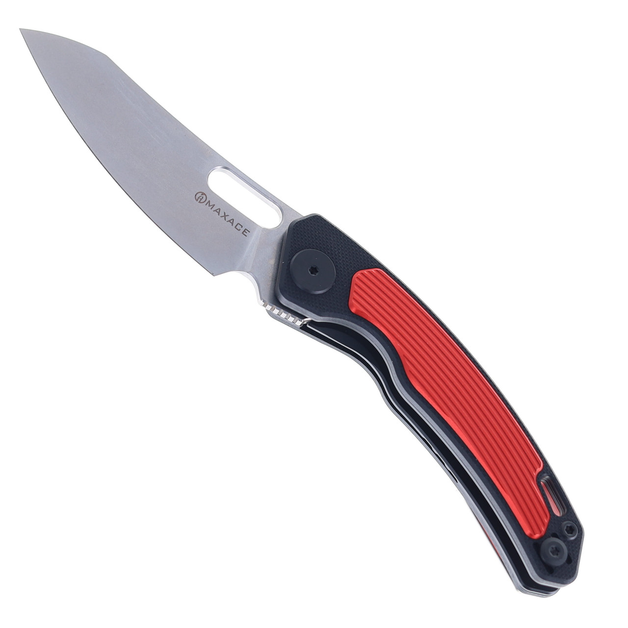 新品 未使用 ZEQUE TITICACA MATTE BLACK / RED Maxace Black Mirror S Folding Knife Black/Red G10 Aluminum Handle
