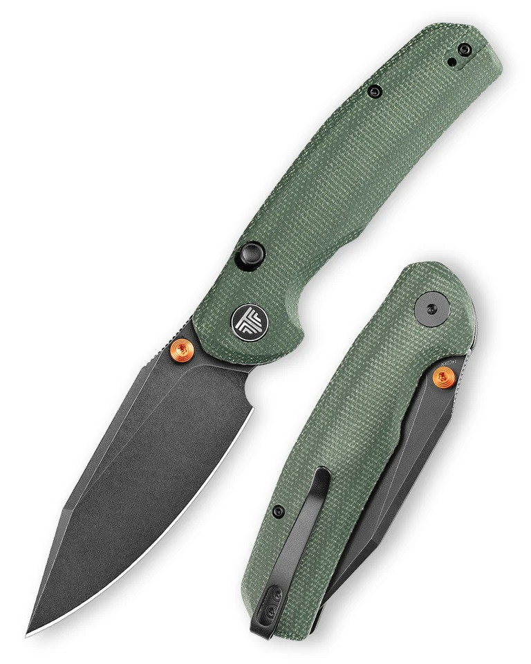 TRIVISA Hornet Pro-GM Folding Knife Green Micarta Handle 14C28N