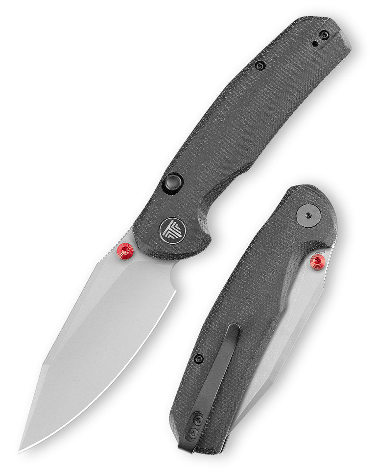 TRIVISA Hornet Pro-BM Folding Knife Black Micarta Handle 14C28N