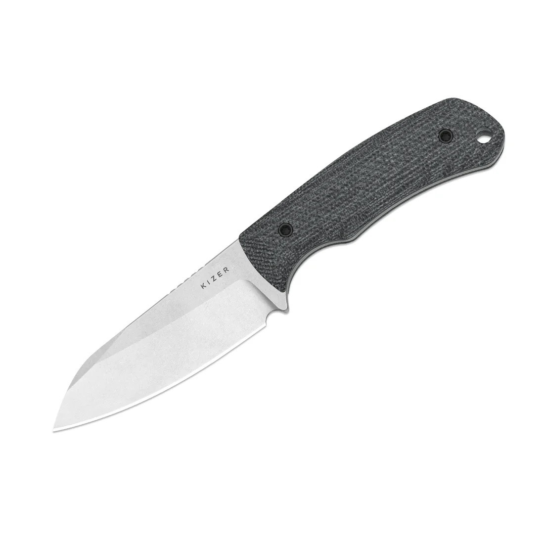 画像 Kizer Field Mouse Fixed Blade Knife Black Norplex UltreX Micarta