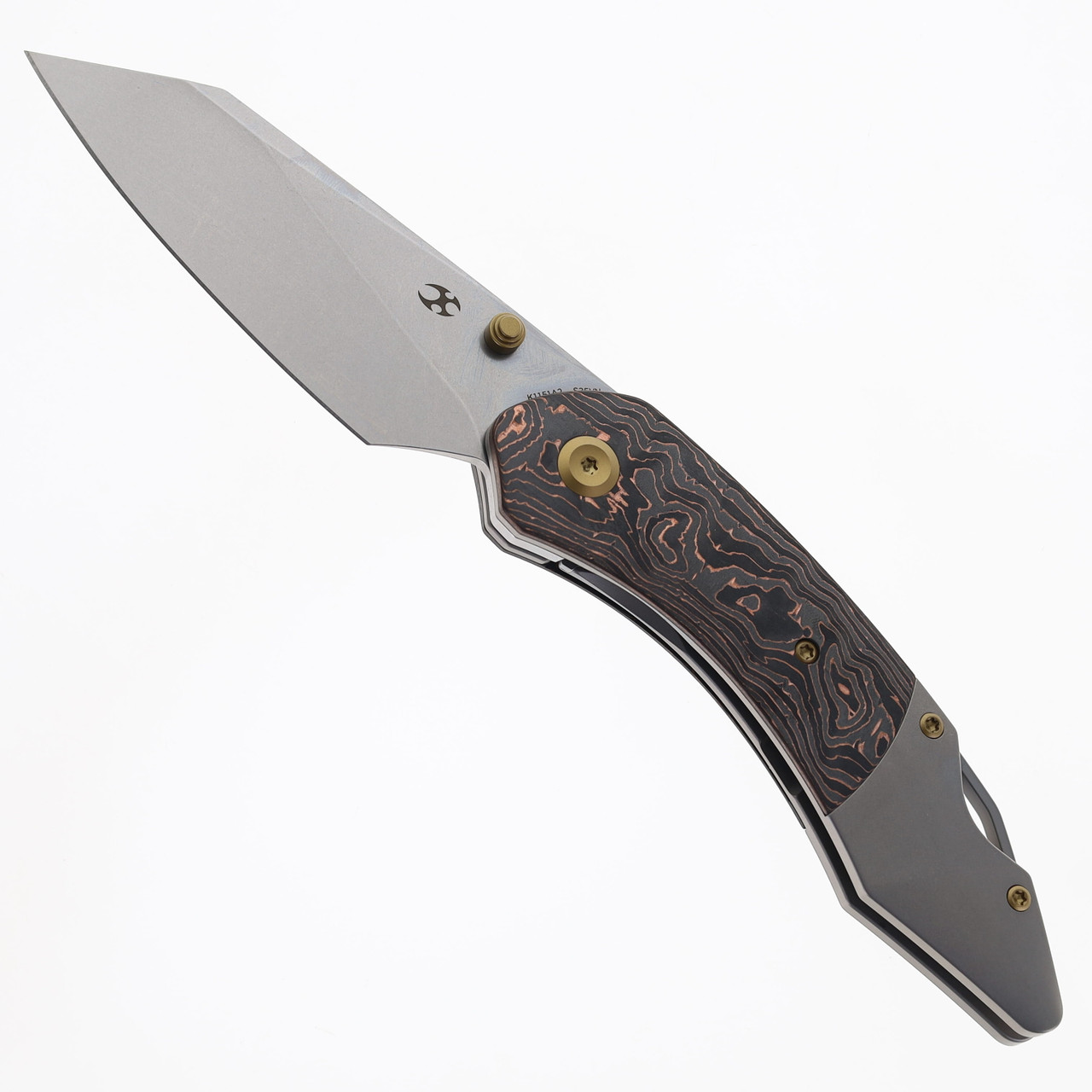 mmm..mmm Kansept K9 Folding Knife Copper Carbon Fiber/Titanium Handle S35VN
