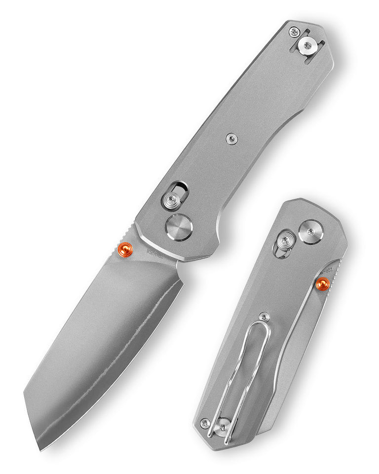 バリブラシ Trivisa Scarab Ultra-S Folding Knife Gray Titanium Handle ZDP-189