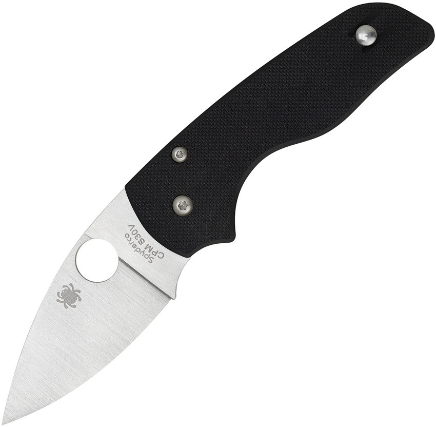 Spyderco Lil' Native Pocket Knife Black G10 Handle Plain Edge S30V