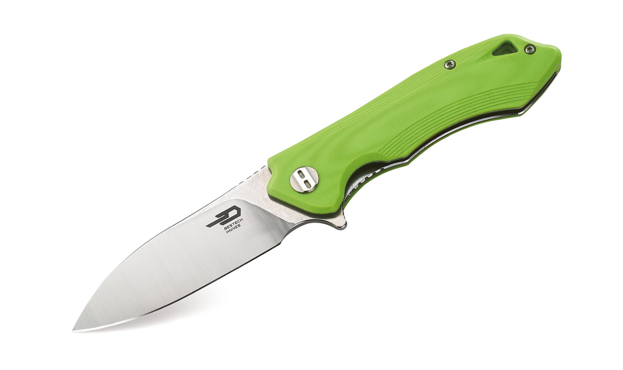 Bestech Beluga Liner Lock Knife Neon Green G10 Handle Plain Satin D2 ...
