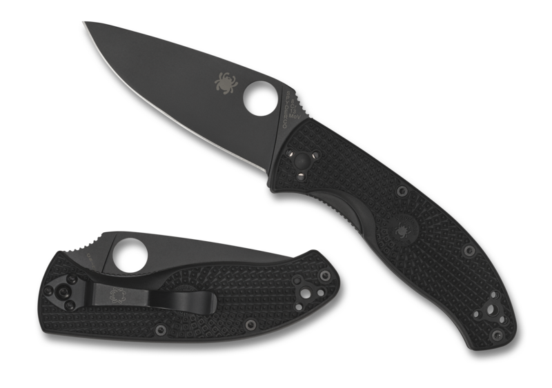 Spyderco Tenacious Lightweight Knife Black FRN Handle Plain Black